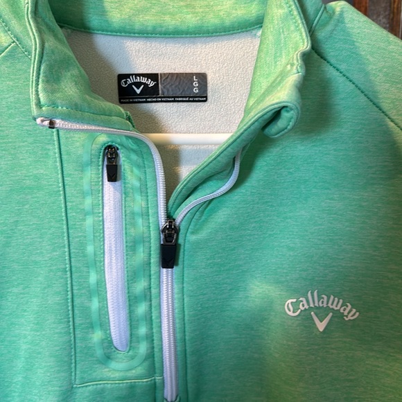 Callaway Men's Mint Green Quarter Zip - Picture 2 of 4